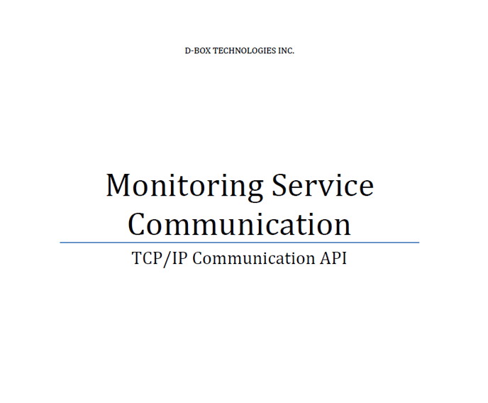 Monitoring API