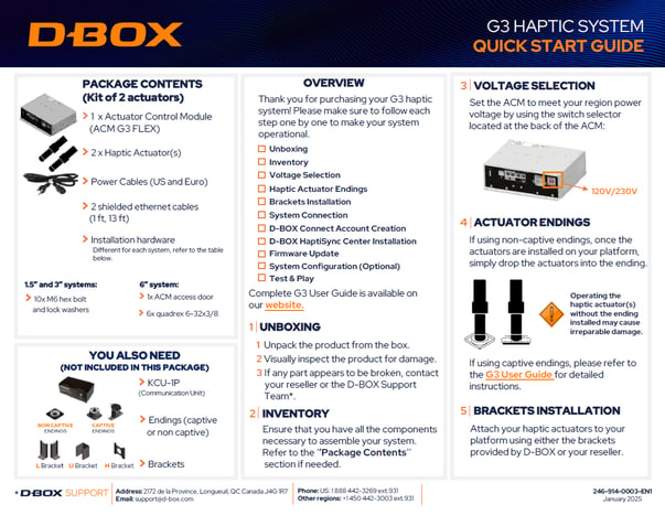 G3 Haptic System: Documentation