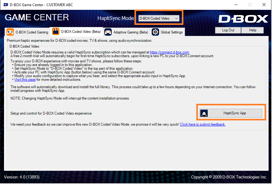 DBOX Coded Video Mode & Game Center)