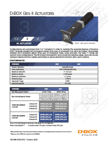 D-BOX G2 Actuator 3 inch Spec Sheet