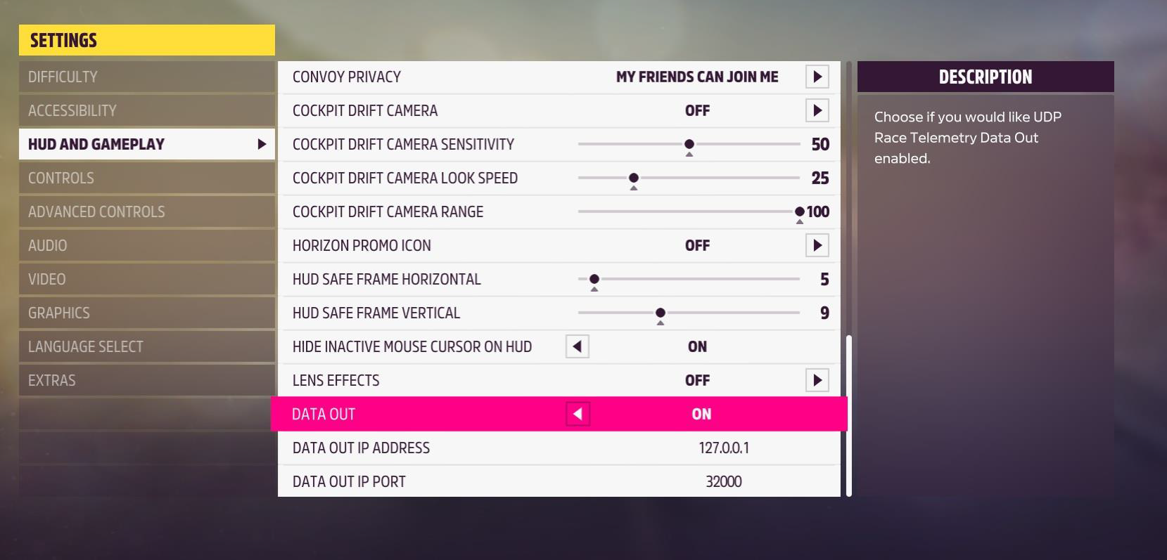 Activate motion in Forza Horizon 5 Step 3