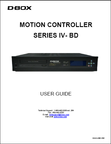 Motion Controller Series IV - User guide