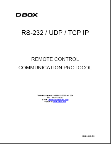 RS-232 UDP TCP IP Series IV
